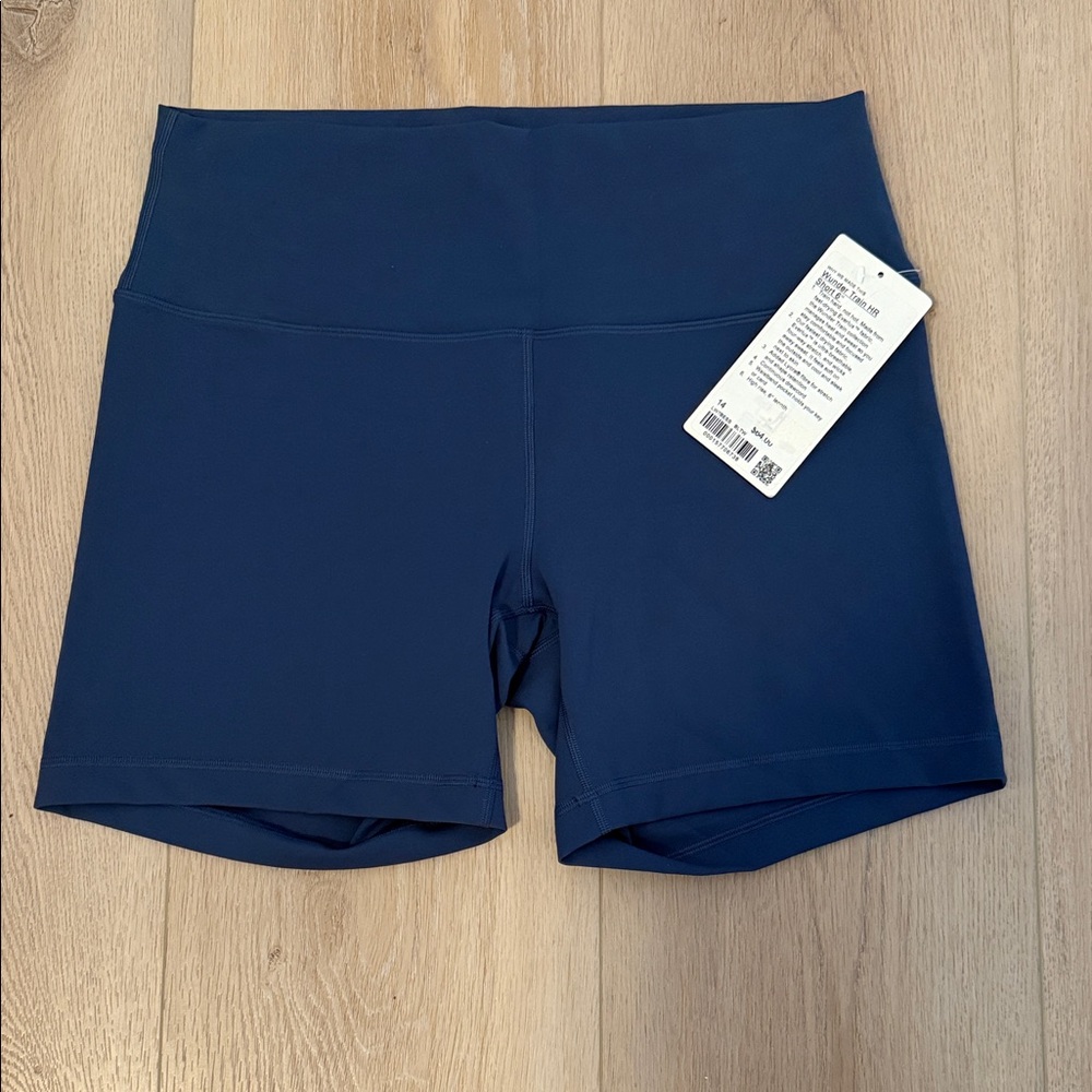 Lululemon Athletica Wunder Train Shorts, 6” in Blue Twill